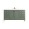 Chicago 60" Single Vanity, Smokey Celadon, w/ 3 CM Ethereal Noctis Silestone® Top