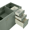 Chicago 60" Single Vanity, Smokey Celadon, w/ 3 CM Tajnar Eclos Top