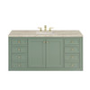 Chicago 60" Single Vanity, Smokey Celadon, w/ 3 CM Tajnar Eclos Top w/FreePower Wireless Charger