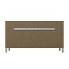 Chicago 60" Single Vanity, Walnut Whisper, w/ 3 CM Carrara Marble Top
