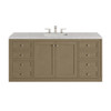 Chicago 60" Single Vanity, Walnut Whisper, w/ 3 CM Eternal Jasmine Pearl Silestone® Top
