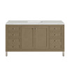 Chicago 60" Single Vanity, Walnut Whisper, w/ 3 CM Ethereal Noctis Silestone® Top