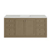 Chicago 60" Single Vanity, Walnut Whisper, w/ 3 CM Ethereal Noctis Silestone® Top