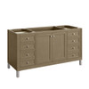 Chicago 60" Single Vanity, Walnut Whisper, w/ 3 CM Ethereal Noctis Silestone® Top