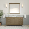 Chicago 60" Single Vanity, Walnut Whisper, w/ 3 CM Ethereal Noctis Silestone® Top