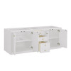 Chicago 72" Double Vanity, Glossy White, w/ 3 CM Carrara Marble Top