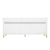 Chicago 72" Double Vanity, Glossy White, w/ 3 CM Eternal Jasmine Pearl Silestone® Top
