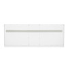 Chicago 72" Double Vanity, Glossy White, w/ 3 CM White Zeus Silestone® Top