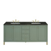 Chicago 72" Double Vanity, Smokey Celadon, w/ 3 CM Phantome Eclos Top