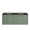 Chicago 72" Double Vanity, Smokey Celadon, w/ 3 CM Phantome Eclos Top