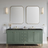 Chicago 72" Double Vanity, Smokey Celadon, w/ 3 CM Phantome Eclos Top