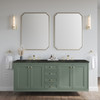 Chicago 72" Double Vanity, Smokey Celadon, w/ 3 CM Phantome Eclos Top