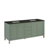 Chicago 72" Double Vanity, Smokey Celadon, w/ 3 CM Phantome Eclos Top