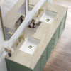 Chicago 72" Double Vanity, Smokey Celadon, w/ 3 CM Tajnar Eclos Top