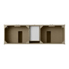 Chicago 72" Double Vanity, Walnut Whisper, w/ Single Hole 3CM White Zeus Silestone® Top & Backsplash