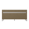 Chicago 72" Double Vanity, Walnut Whisper, w/ Single Hole 3CM White Zeus Silestone® Top & Backsplash