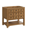 Malibu 36" Single Vanity, Amber Birch w/ 3 CM Eternal Jasmine Pearl Top