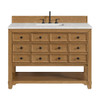 Malibu 48" Single Vanity, Amber Birch w/ 3 CM Eternal Jasmine Pearl Silestone Top
