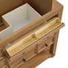 Malibu 72" Double Vanity, Amber Birch w/ 3 CM Eternal Marfil Top