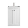 Chianti 20" Single Vanity, Glossy White w/ White Glossy Composite Stone Top