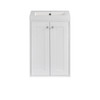Chianti 20" Single Vanity, Glossy White w/ White Glossy Composite Stone Top