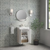 Chianti 20" Single Vanity, Glossy White w/ White Glossy Composite Stone Top