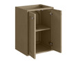 Chianti 20" Single Vanity, Walnut Whisper, Brushed Nickel, w/ White Glossy Composite Stone Top