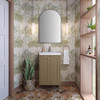 Chianti 20" Single Vanity, Walnut Whisper w/ White Glossy Composite Stone Top