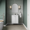 Chianti 24" Single Vanity, Glossy White w/ White Glossy Composite Stone Top
