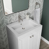 Chianti 24" Single Vanity, Glossy White w/ White Glossy Composite Stone Top