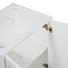 Chianti 24" Single Vanity, Glossy White w/ White Glossy Composite Stone Top
