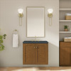 Laurent 30" Single Vanity, Honey Oak w/ 3 CM Charcoal Soapstone Silestone Top