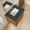 Laurent 30" Single Vanity, Honey Oak w/ 3 CM Charcoal Soapstone Silestone Top