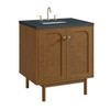 Laurent 30" Single Vanity, Honey Oak w/ 3 CM Charcoal Soapstone Silestone Top