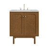 Laurent 30" Single Vanity, Honey Oak w/ 3 CM Ethereal Noctis Silestone Top