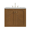 Laurent 30" Single Vanity, Honey Oak w/ 3 CM Ethereal Noctis Silestone Top