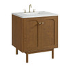Laurent 30" Single Vanity, Honey Oak w/ 3 CM Ethereal Noctis Silestone Top