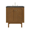 Laurent 30" Single Vanity, Honey Oak w/ 3 CM Parisien Bleu Silestone Top