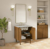 Laurent 30" Single Vanity, Honey Oak w/ 3 CM Victorian Silver Silestone Top