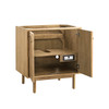 Laurent 30" Single Vanity, Light Natural Oak w/ Single Hole 3 CM White Zeus Top & Backsplash