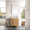Laurent 30" Single Vanity, Light Natural Oak w/ 3 CM Eternal Jasmine Pearl Top