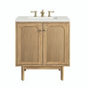 Laurent 30" Single Vanity, Light Natural Oak w/ 3 CM Lime Delight Top