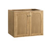 Laurent 30" Single Vanity, Light Natural Oak w/ 3 CM White Zeus Top