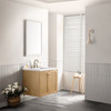 Laurent 30" Single Vanity, Light Natural Oak w/ 3 CM White Zeus Top