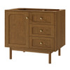 Laurent 36" Single Vanity, Honey Oak w/ 3 CM Carrara Marble Top