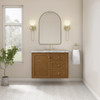 Laurent 36" Single Vanity, Honey Oak w/ 3 CM Carrara Marble Top