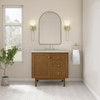 Laurent 36" Single Vanity, Honey Oak w/ 3 CM Eternal Jasmine Pearl Silestone Top