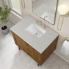 Laurent 36" Single Vanity, Honey Oak w/ 3 CM Lime Delight Silestone Top