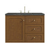 Laurent 36" Single Vanity, Honey Oak w/ 3 CM Parisien Bleu Silestone Top