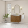 Laurent 36" Single Vanity, Honey Oak w/ 3 CM Victorian Silver Silestone Top